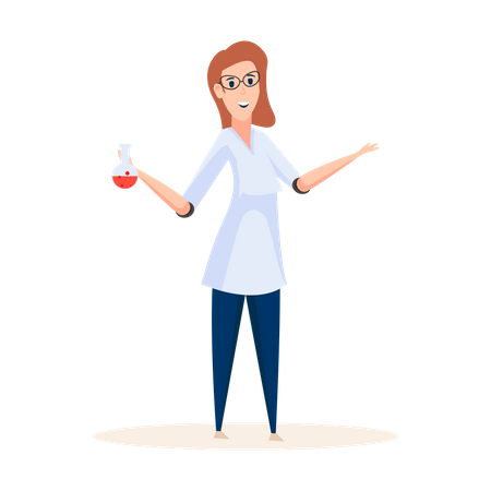 Female chemistry professor  Illustration