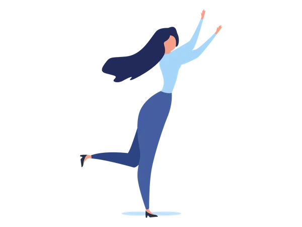 Female choreographer dancing  Illustration