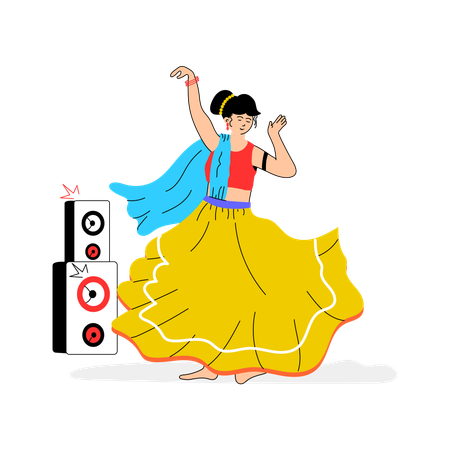 Female Classical Dancer  Illustration