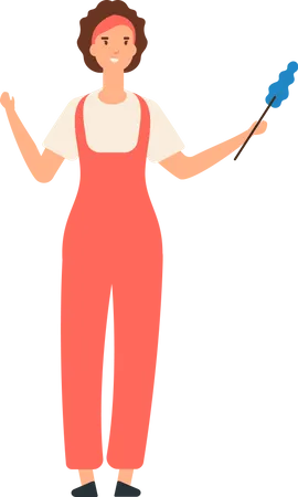 Female cleaner Illustration