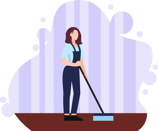 Female cleaner  Illustration