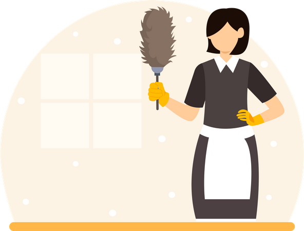 Female cleaner  Illustration