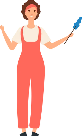 Female cleaner  Illustration