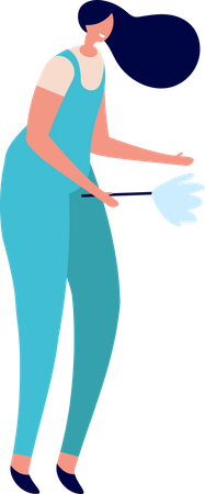 Female cleaner  Illustration