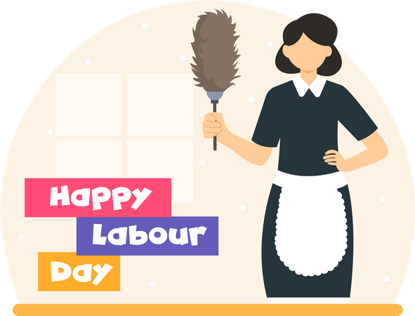 Female cleaner  Illustration