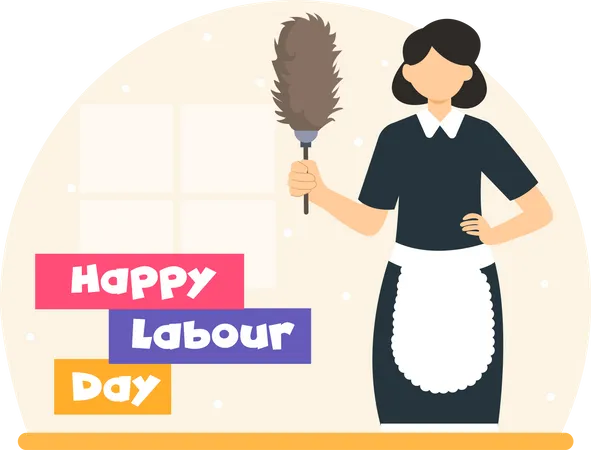 Female cleaner  Illustration