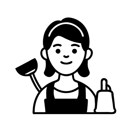 Female cleaner  Illustration