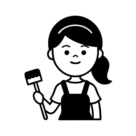 Female cleaner  Illustration
