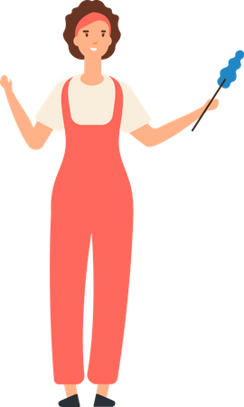 Female cleaner  イラスト