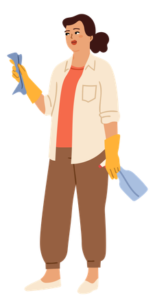 Female cleaner  Illustration