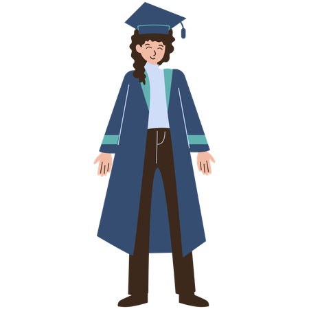 Female college graduation  Illustration