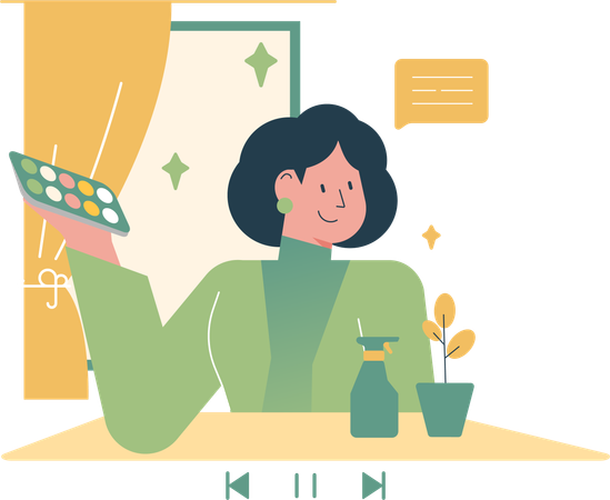 Female Content Creator  Illustration
