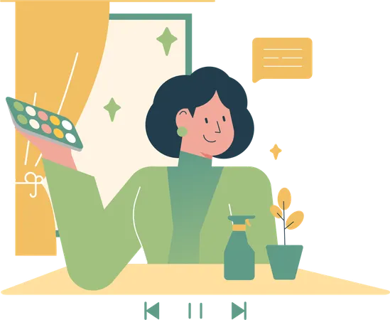 Female Content Creator  Illustration