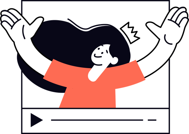 Female Content Creator  Illustration