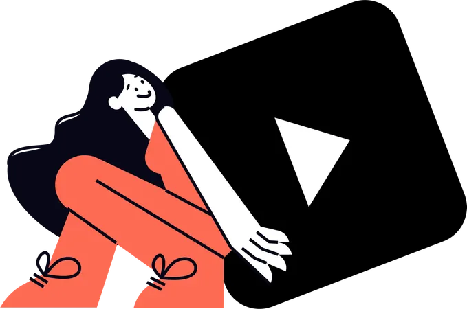Female Content Creator  Illustration