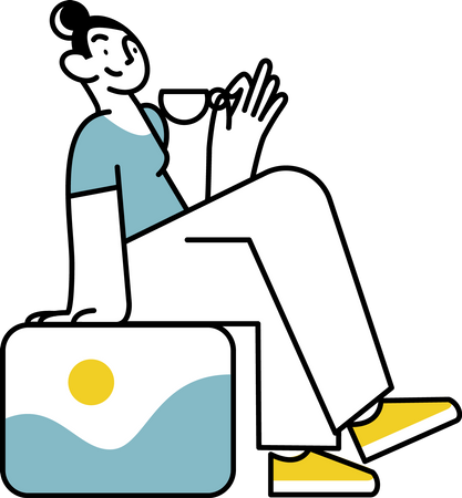 Female content manager Illustration