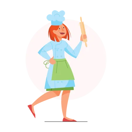 Female cook  Illustration