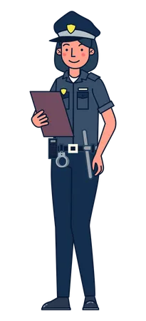 Female cop  Illustration