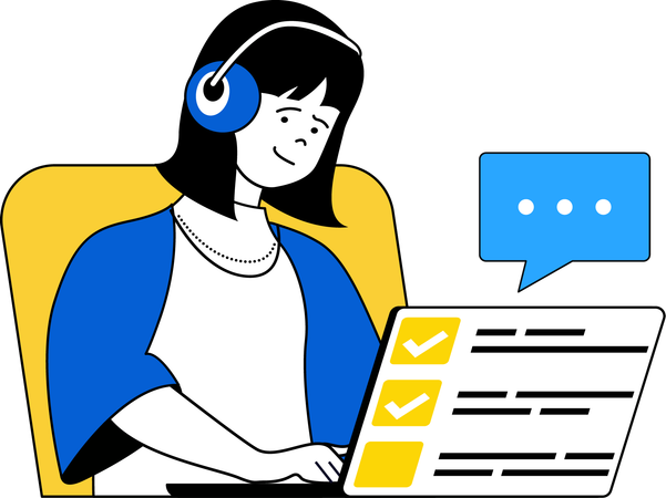 Female customer care agent  Illustration