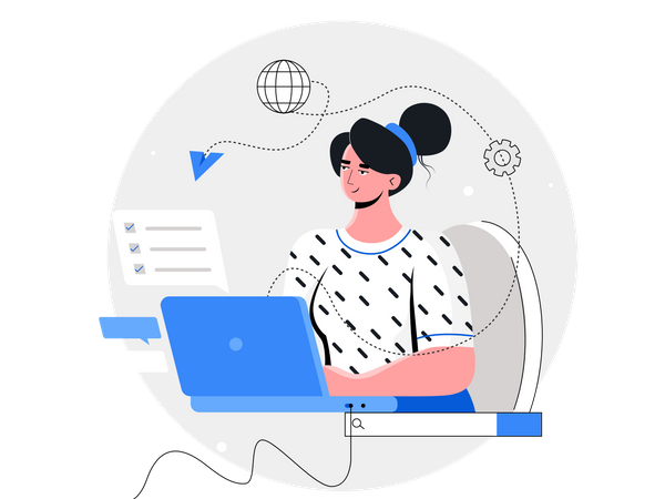 Female customer care agent  Illustration