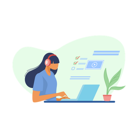Female customer care executive  Illustration