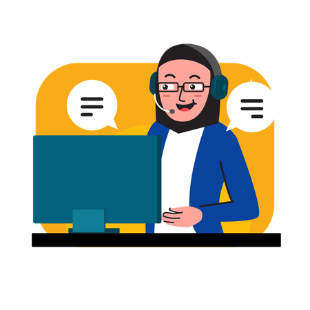 Female customer care executive  Illustration
