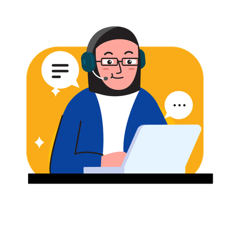 Female customer care executive  Illustration