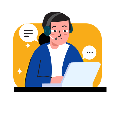 Female customer care executive  Illustration
