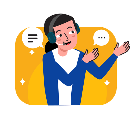 Female customer care executive  Illustration
