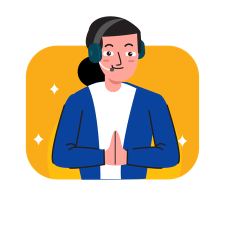 Female customer care executive  Illustration
