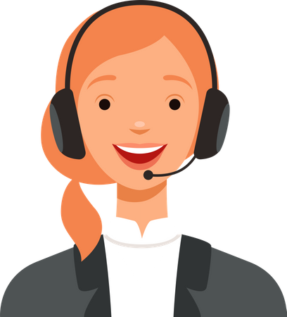 Female customer service executive  Illustration