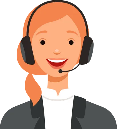 Female customer service executive  Illustration