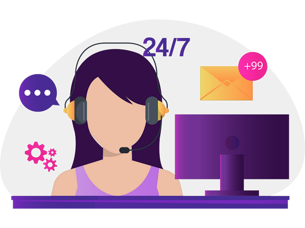 Female customer service executive  Illustration