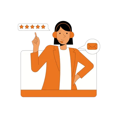 Female Customer Service  Illustration