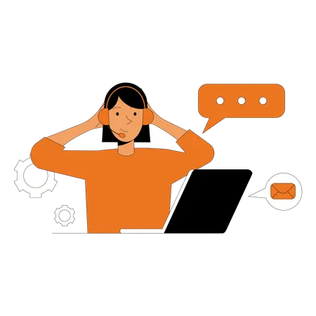 Female Customer Service  Illustration