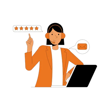 Female Customer Service  Illustration