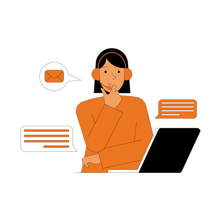 Female Customer Service  Illustration