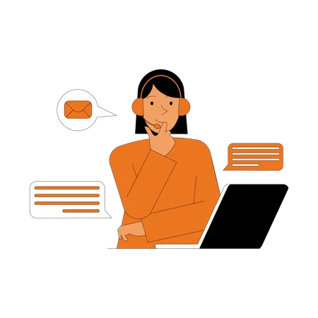 Female Customer Service  Illustration
