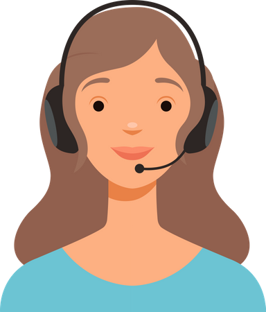 Female customer service representative  Illustration