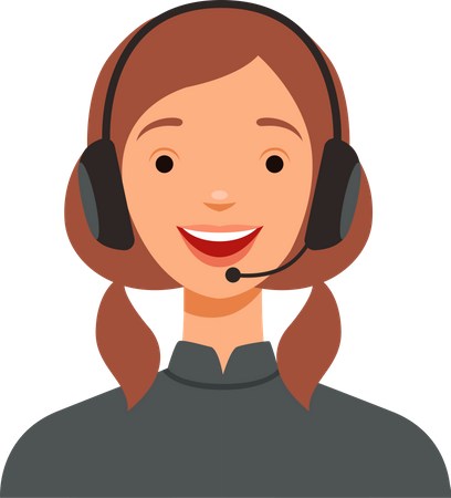 Female customer support agent  Illustration