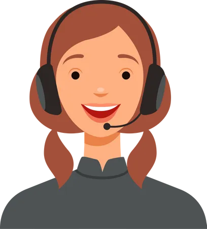 Female customer support agent  Illustration