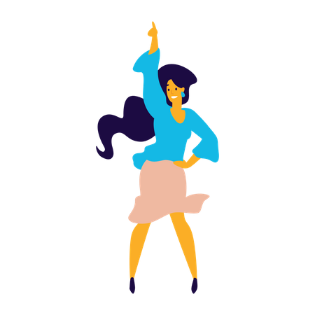 Female Dance Performance  Illustration