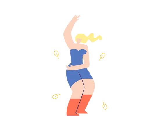 Female dancer dancing  Illustration