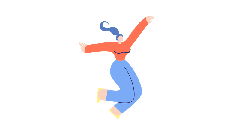 Female dancer dancing  Illustration