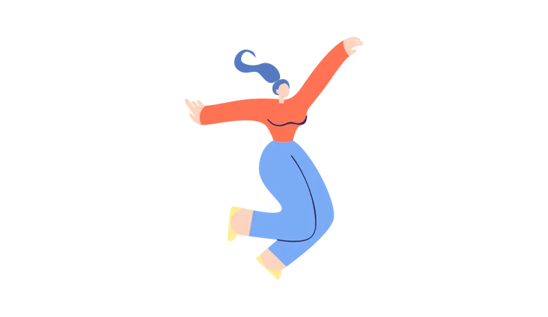 Female dancer dancing  Illustration