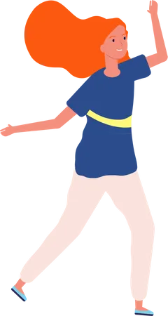 Female dancing in party  Illustration