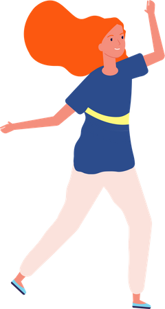 Female dancing in party  Illustration