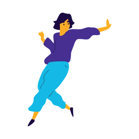 Female Dancing Pose  Illustration