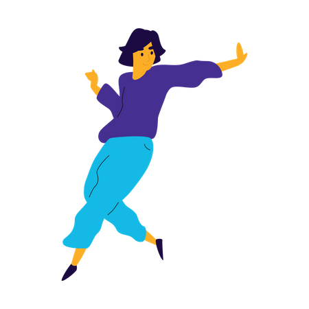 Female Dancing Pose  Illustration