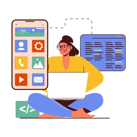 Female developer  Illustration